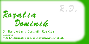 rozalia dominik business card