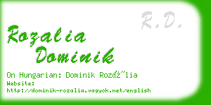 rozalia dominik business card